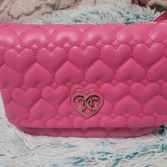 Juicy Couture Heart Quilted Flawless Flap Crossbody - Picture 2 of 7
